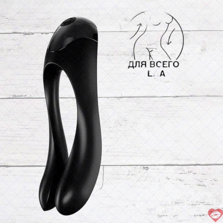 Satisfyer Candy Cane Mini Vibro Đen U Lưỡi