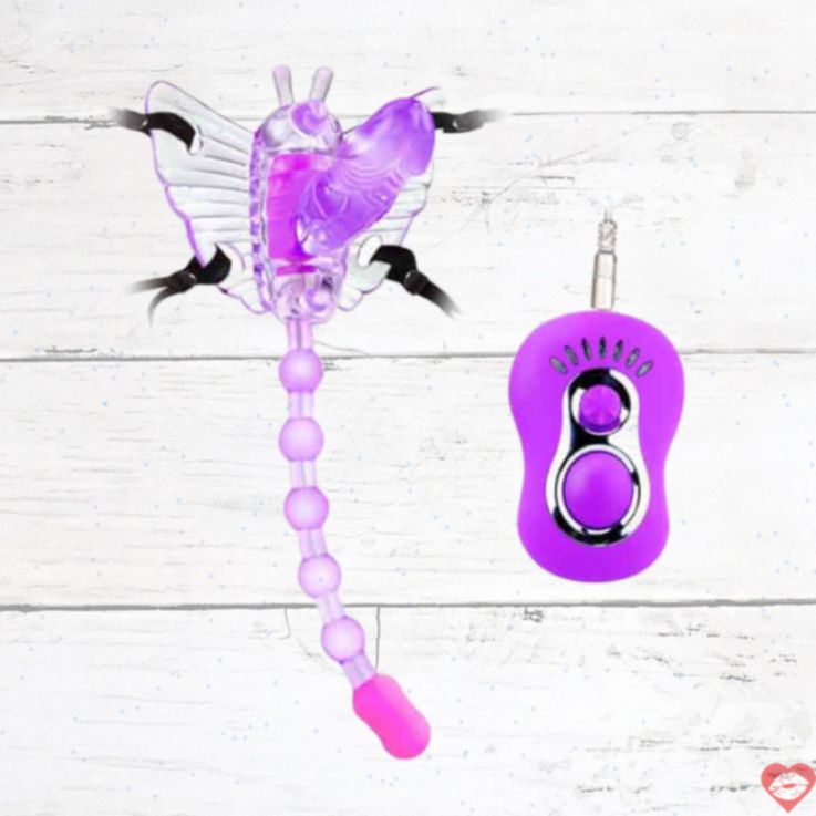 Baile Butterfly Rung Đít Lồn Tím Đeo Dây Đa Năng