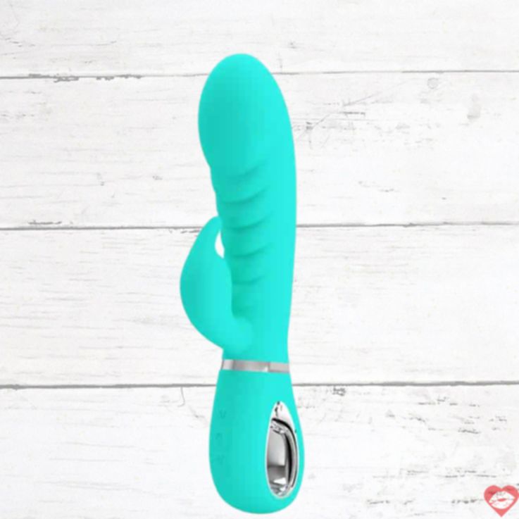 Vibro Thỏ Pretty Love Prescott Ngọc Lam Gợn Sóng Điên Cuồng