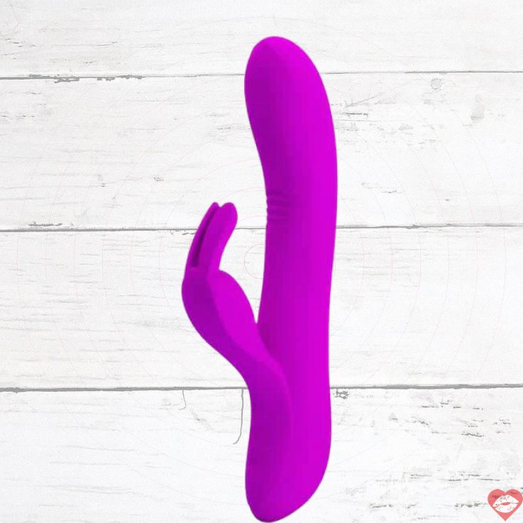 Pretty Love Dylan Rabbit Vibrator Fuksia Ngón Tay Rung G Spot Mạnh