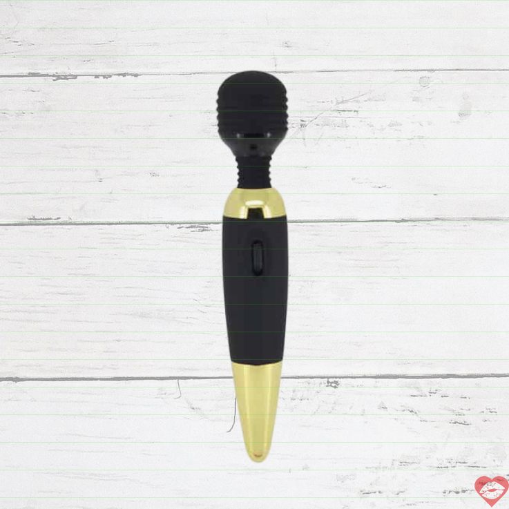 Pretty Love Power Wand Đen - Vàng Massage Rung Siêu Sóng