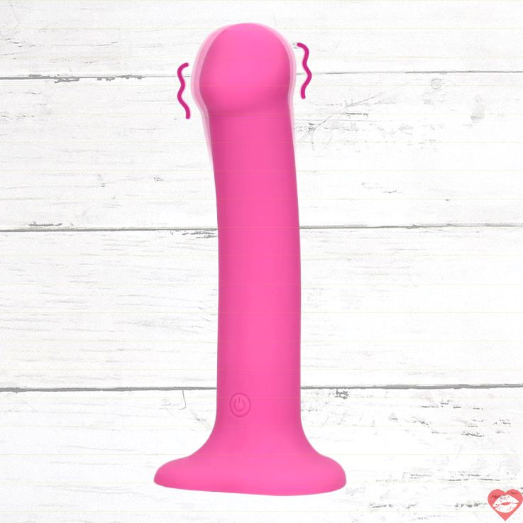 Loveline Non-Phallic Vibrator Medium Pink Silicone Insertable Waterproof