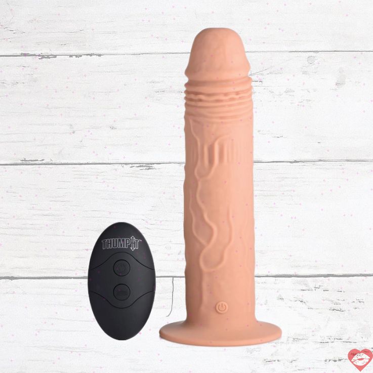 Thump It 7X Remote Dildo Đánh Mạnh Trung 19.6cm