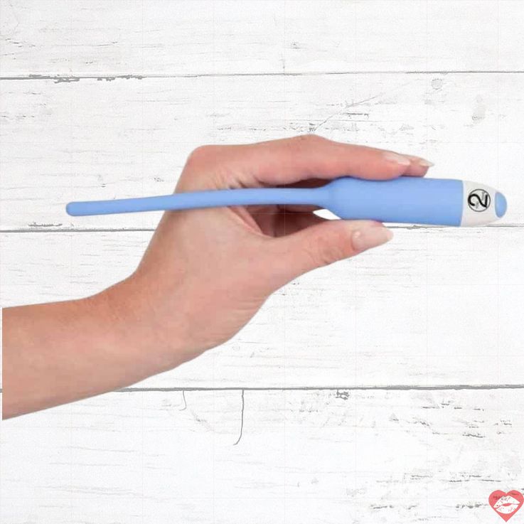 Ống rung uretra Dilator Vibe xanh silicone 19cm mỏng kích thích