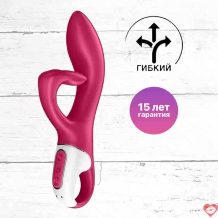 Satisfyer Embrace Me rabbit vibrator berry 3 chạm clitoris