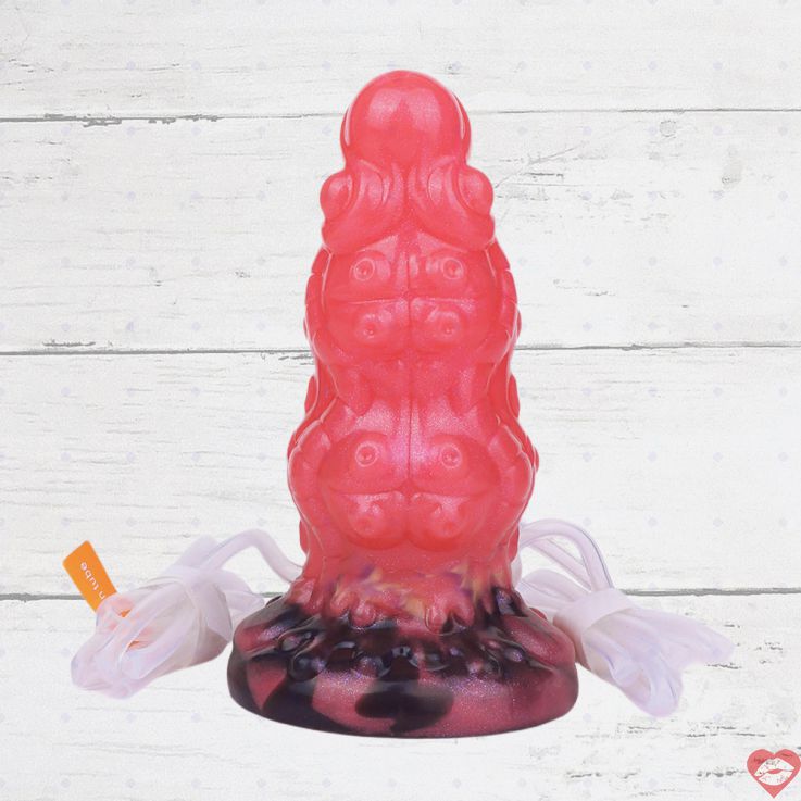 Butt Plug Xúc Tu Đỏ Bơm Phồng Kích Thích Mạnh 