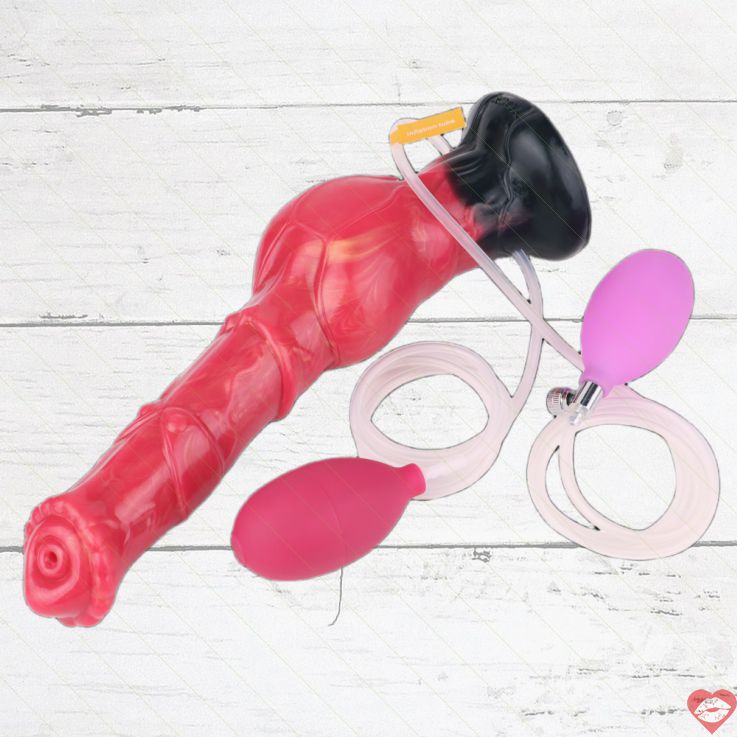 11 Inch Horse Dildo Đỏ Bơm Phun