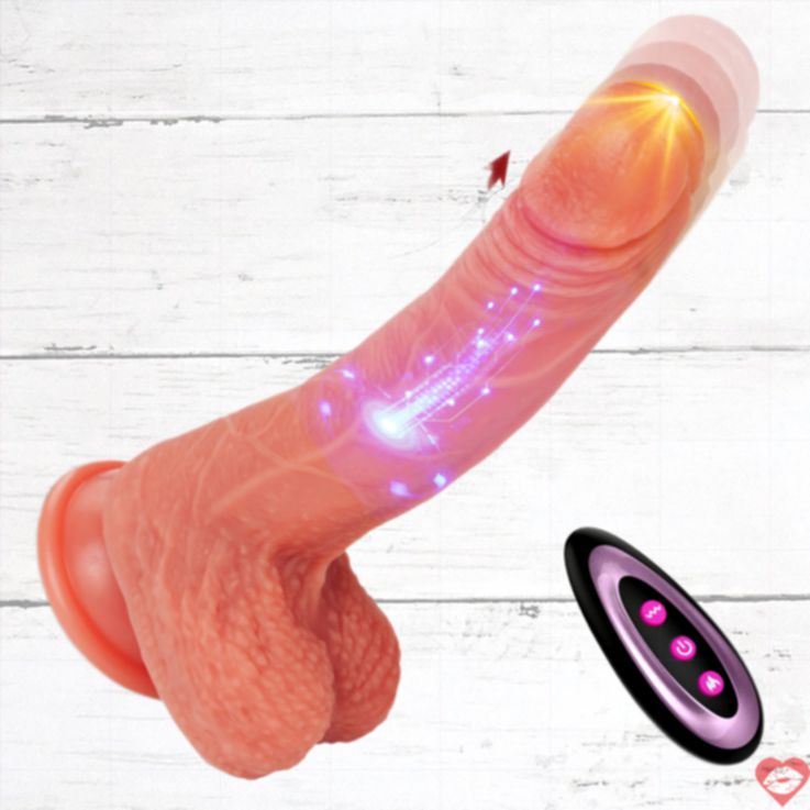 Dildo Realistic 18cm Quay Rung Từ Xa Siêu Mạnh