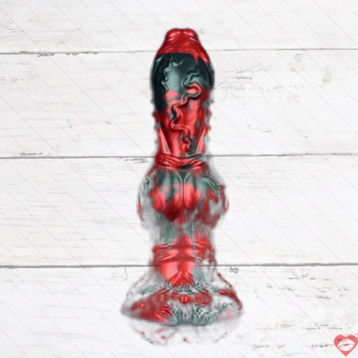 9 Inch Dildo Chó Knot Đỏ Giáng Sinh Siêu Thú