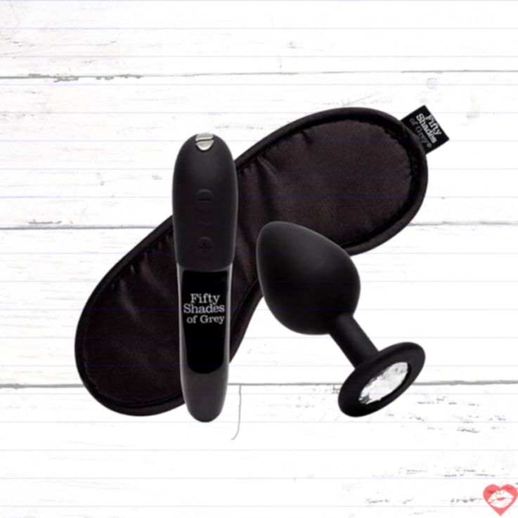 Fifty Shades Kit Vibrator Blindfold Plug Cực Khoái Đỉnh Cao 