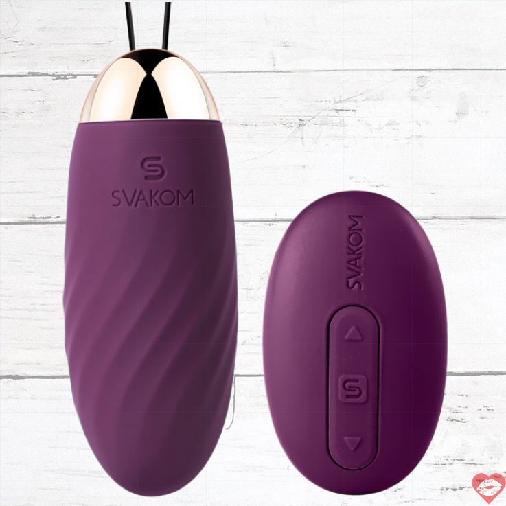 Trứng rung SVAKOM Elmer tím remote G-spot clitoris êm ái