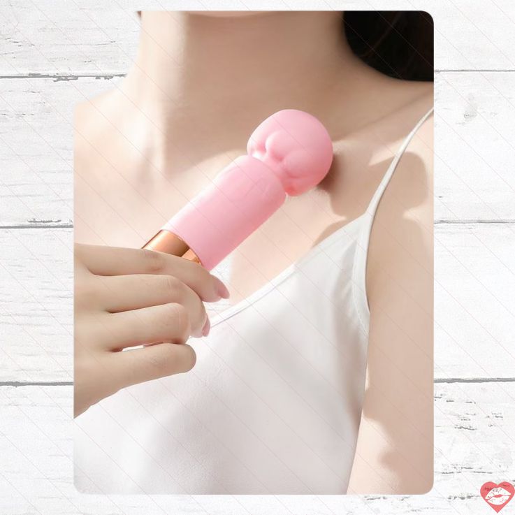 Pink Small Wand Rung Sạc 10 Tần Silicone Nhỏ Xinh