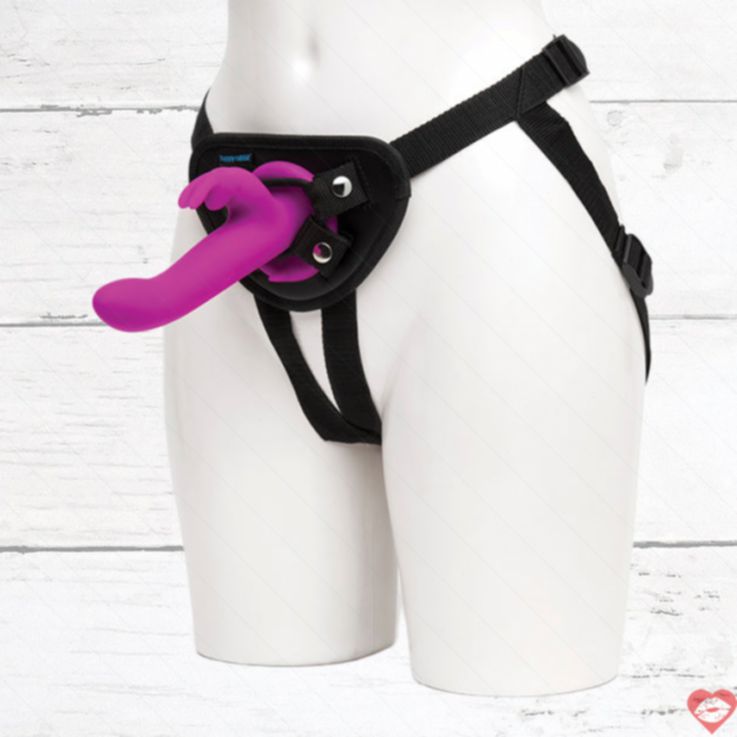 Happy Rabbit Harness Strap-On Cặp Đôi Đỉnh 