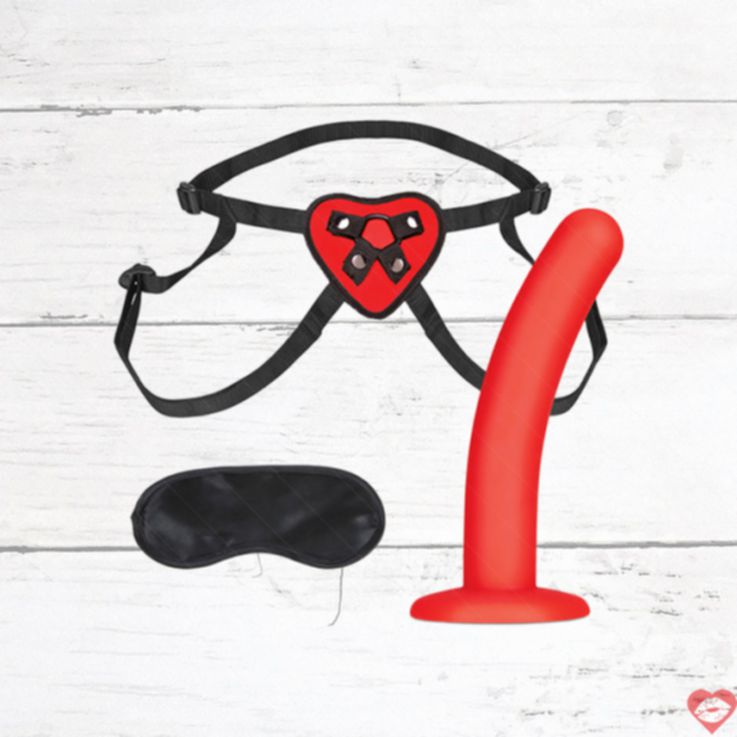 Lux Fetish Strapon Harness Tim Đỏ Nồng Cháy Đam 