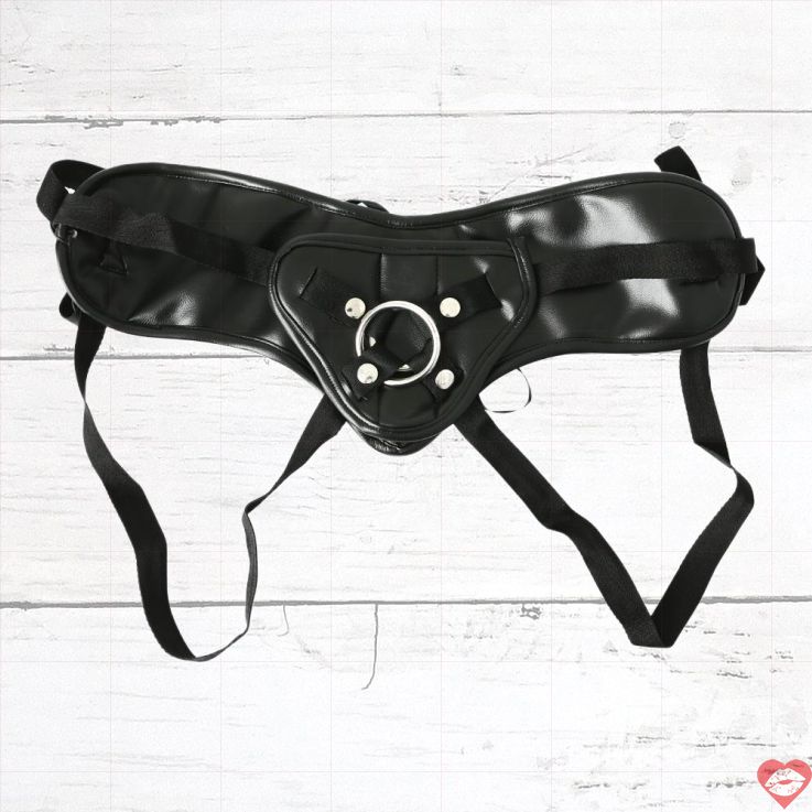 Sportsheets Pleather Harness Lớn Đeo Dildo Linh Hoạt Êm Ái 
