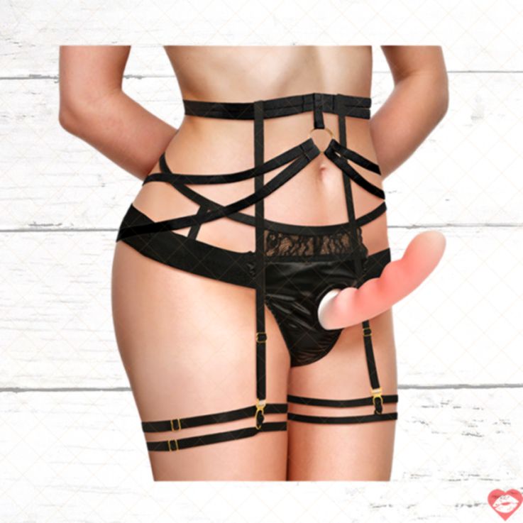Belle Strap-On Dây Đeo Garter Ren Quyến Rũ Siêu Nóng Bỏng 