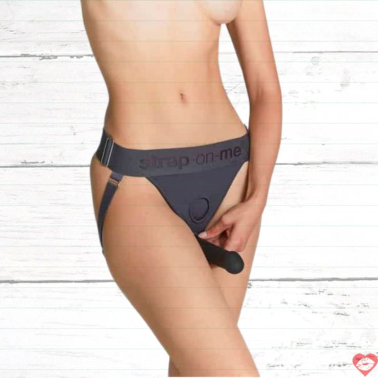Strap-on-me Harness Lingerie Xám Đa Kích Cỡ Gợi Cảm Táo Bạo 