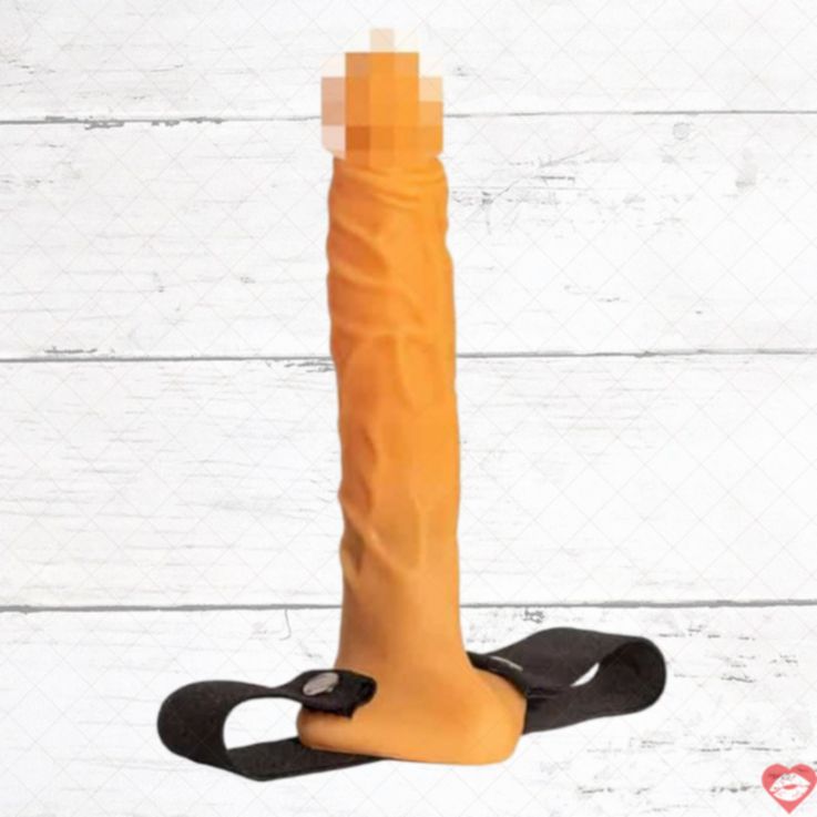Strapon rỗng Jaga Jaga 20cm 4.3cm da thật hoang dã 