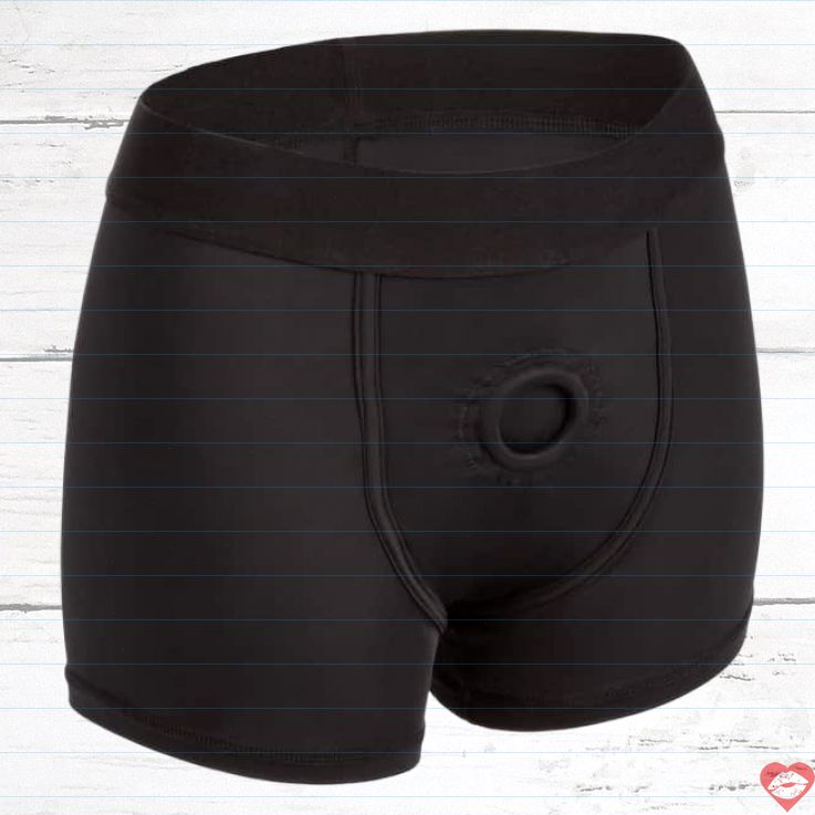 CalExotics Boundless Boxer Brief Đen S/M Strap Thoải Mái 