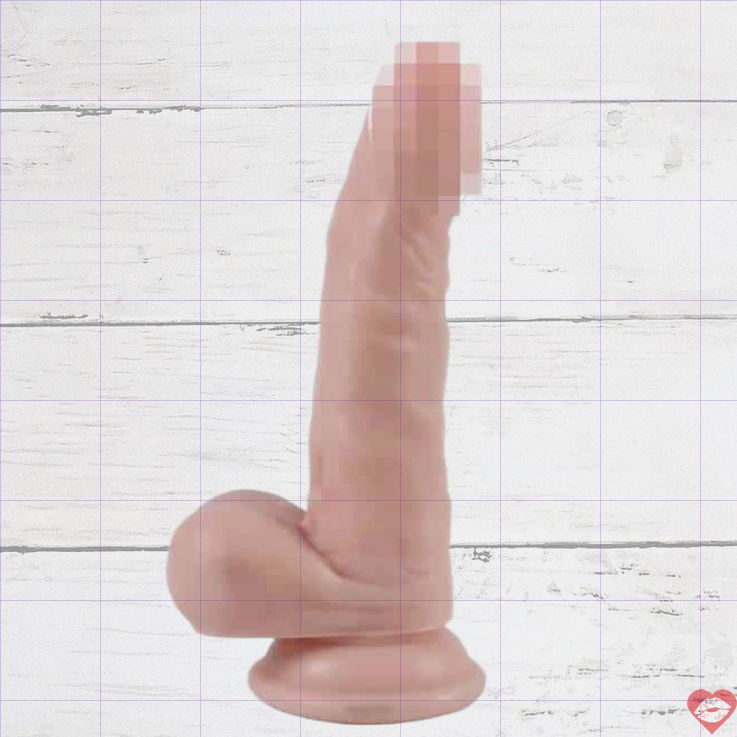 Strapon Real PVC Đen 17cm Da Thực Tế Siêu Lớn 