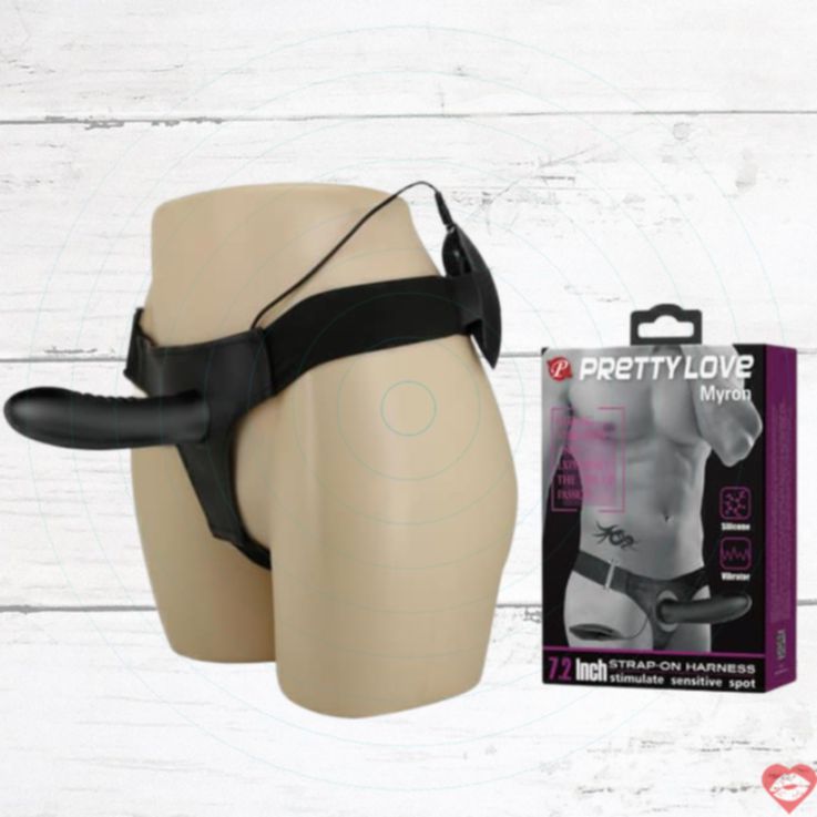 Strap-on Myron Baile Rung 18cm Đen Rỗng Cuồng Nhiệt 