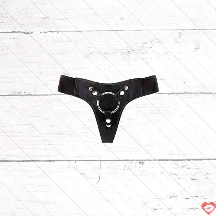 O-Ring Harness Shots Đen Elastic Strap-On Thoải Mái 