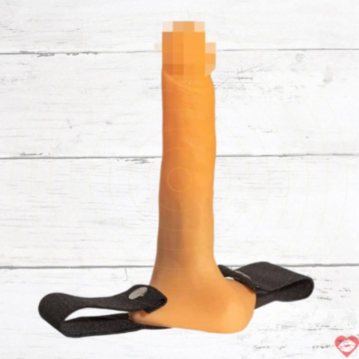 Strapon Rỗng Jagga Jaga 17.5cm Da Thịt PVC Hoang Dã Thỏa Mãn 