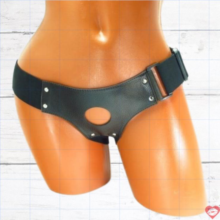 Strap-on Harness Da Nâu BDSM Siêu Chặt