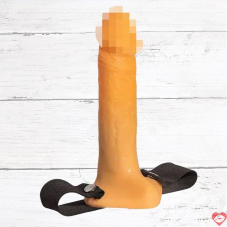 Strapon rỗng Jaga-Jaga 18cm da thịt PVC beginner dễ dùng