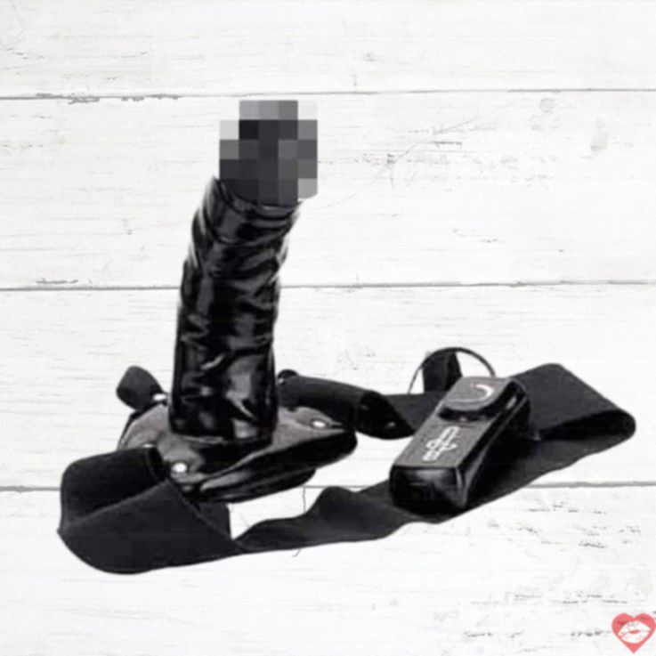Strap-on Robotic Hollow Đen Rung 15cm