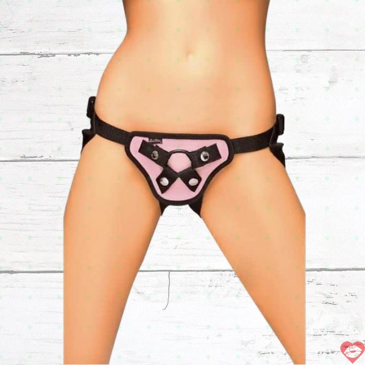 Lux Fetish Strap-on Panties Hồng PVC Ring Kích Thích