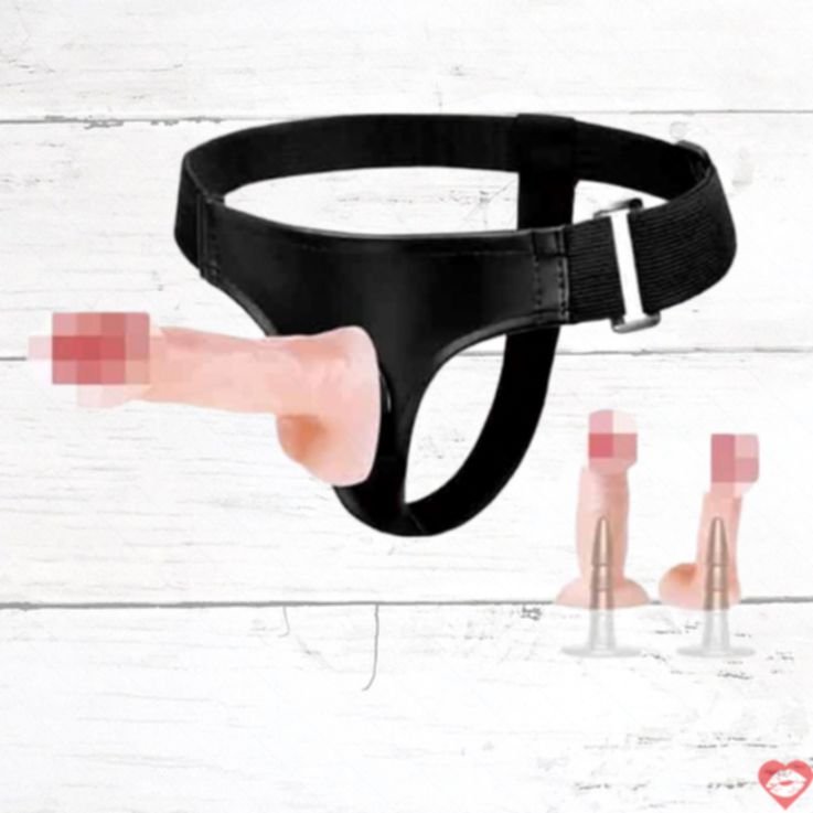 Strap-on Baile Jessica nude 2 đầu TPR 10cm quần lót