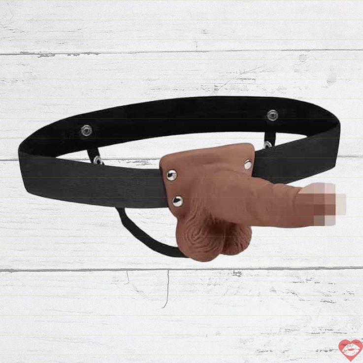 Strapon Rung Lux Fetish 17.7cm Nâu Quần Lót Mạnh 