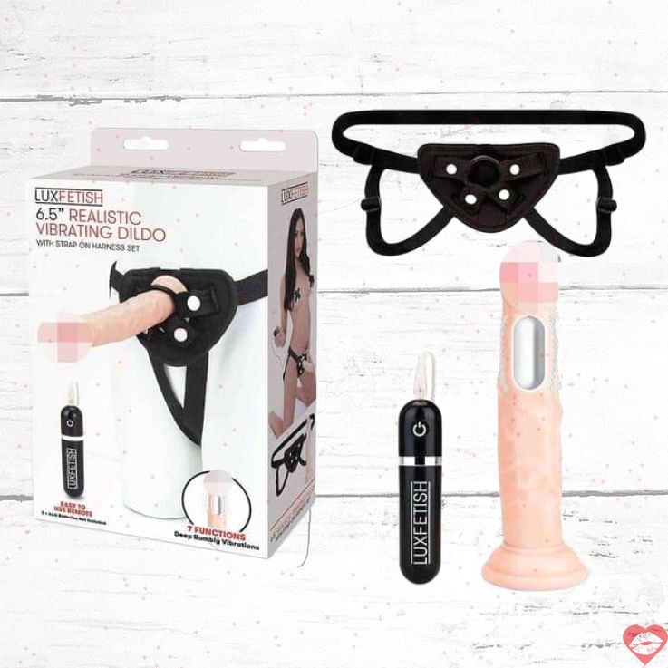 Lux Fetish Strap-on Vibrator 16cm Da Thật