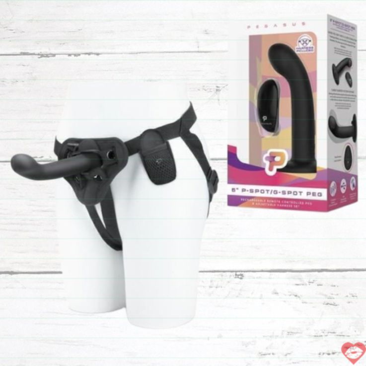 Pegasus G P-Spot Strap On Rung Remote Đen 15.6cm Đa Kích