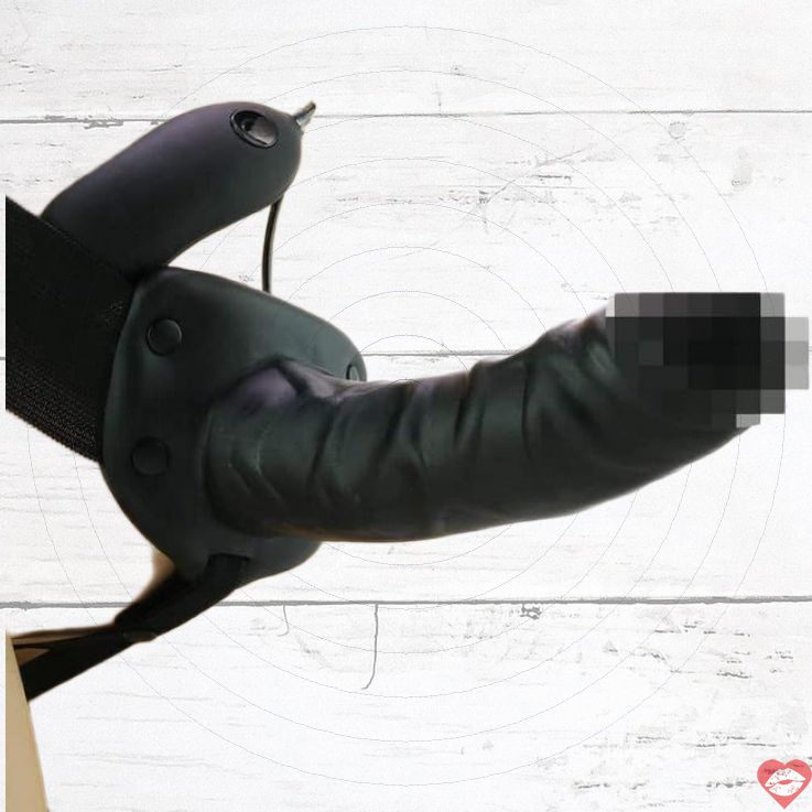 Strapon Hollow Lux Fetish Rung Đen Unisex 15cm