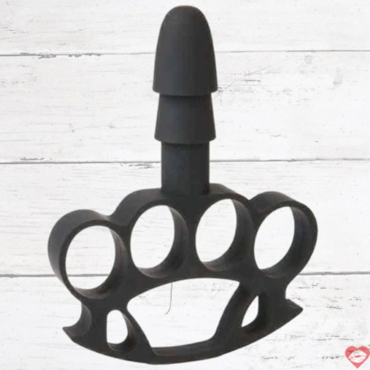 Vac-U-Lock Knukle Up knuckle đen gắn dildo