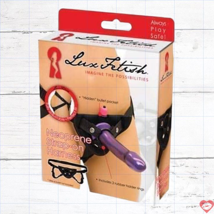 Lux Fetish Quần Strap-on Neoprene Đen Thoải Mái