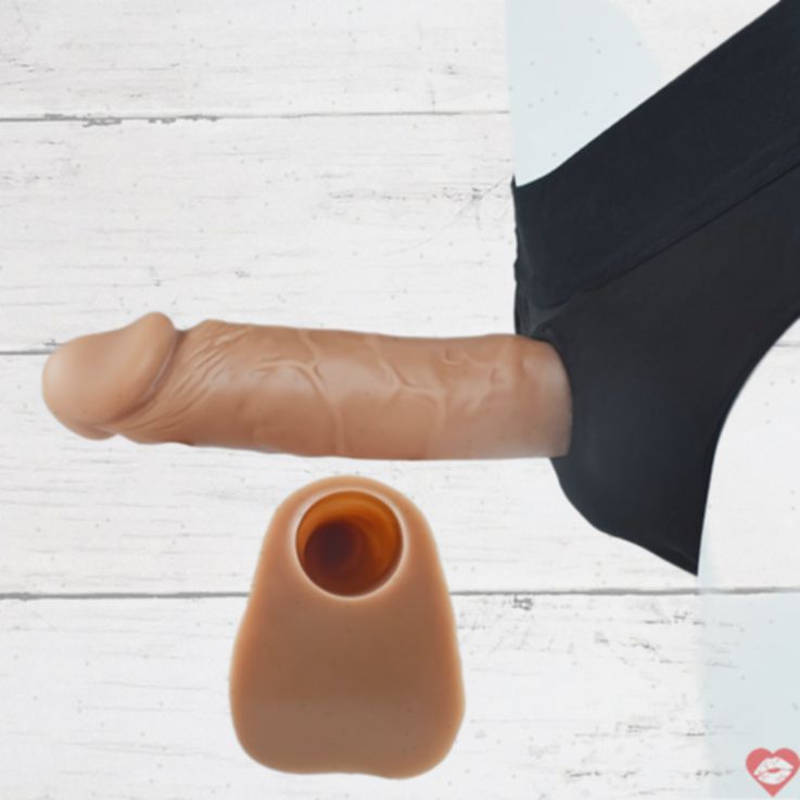 S105T sheath silicone quần dildo rỗng thực tế to