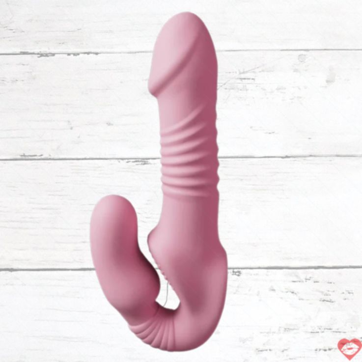 Strapless Dildo Đẩy Rung Remote 2-in-1 Hands-Free Sướng 