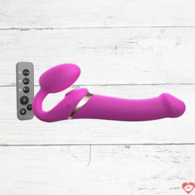 Strap-on Strap-on-me Multi Orgasm L Hồng Rung Hút 25cm