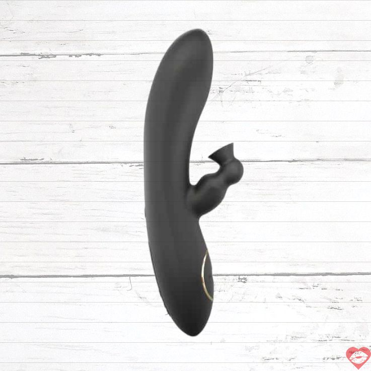 Dorcel Divine Rabbit Hút Clit Đen 20cm Orgasm Kép