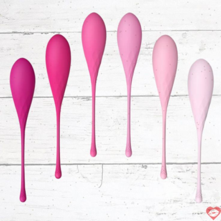 FeelzToys FemmeFit pelvic balls 6pcs hồng silicone tập cơ