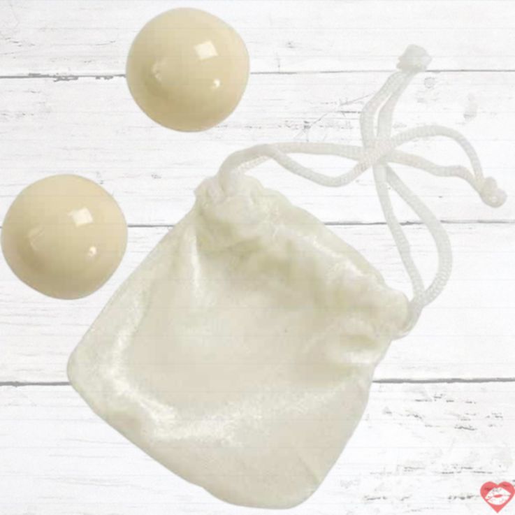 Doc Johnson Ben Wa Balls X-Large Trắng Tập Kegel 