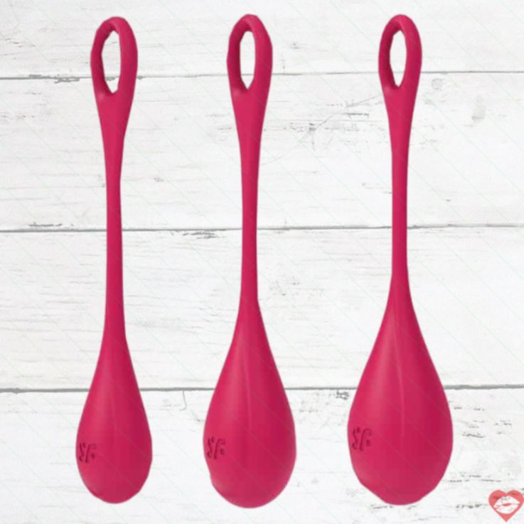 Satisfyer Yoni Power 1 Bộ 3 Bi Vagina Đỏ Tập Kegel Siêu Hiệu Quả