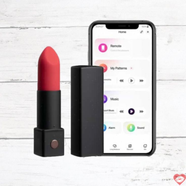 Lovense Exomoon Lipstick Vibrator Đen Siêu Mạnh App Điều Khiển