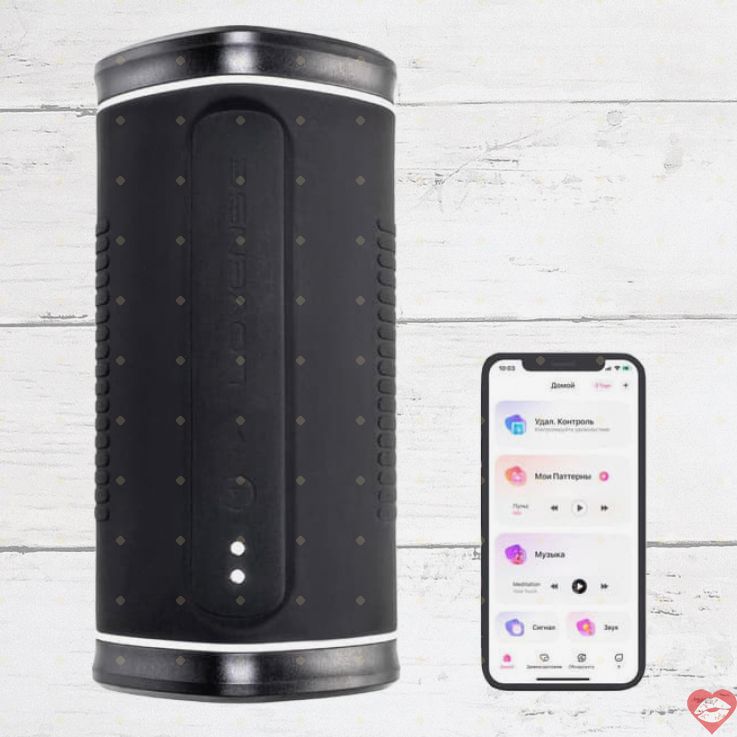 Lovense Calor Masturbator Nóng Rung App Đen 15.9cm