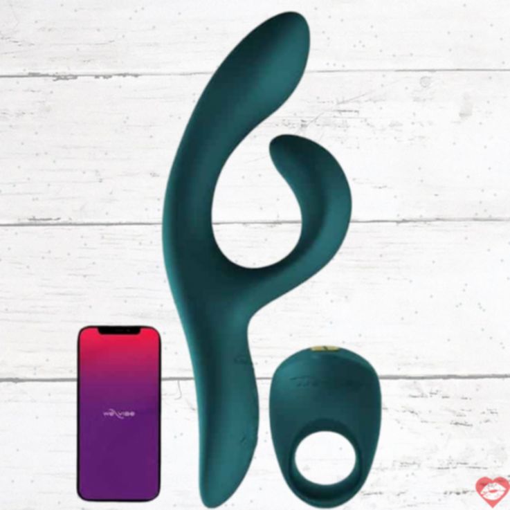 Bộ We-Vibe Nova 2 + Pivot xanh app couple date night