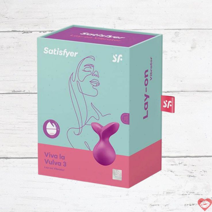 Satisfyer Viva La Vulva 3 fuchsia mint lay-on clitoris