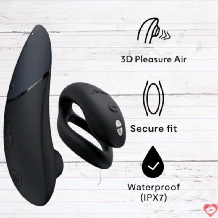 Womanizer Premium Set Đen Rung Hút Siêu Cao Cấp
